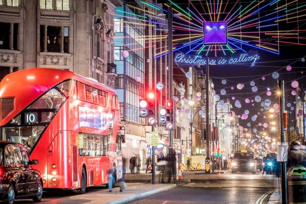 Tour de las luces de Navidad en Londres en autobús