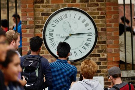 El Shepherd Gate Clock a la entrada del Observatorio Real de Greenwich